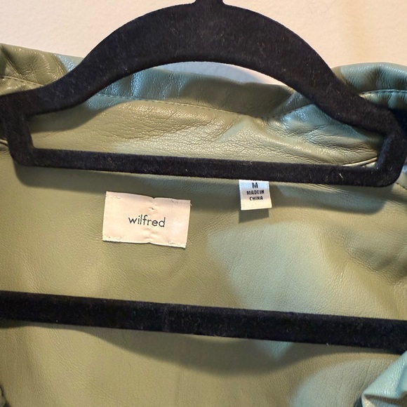 Wilfred Sage Green Leather Dress - Picture 2 of 3